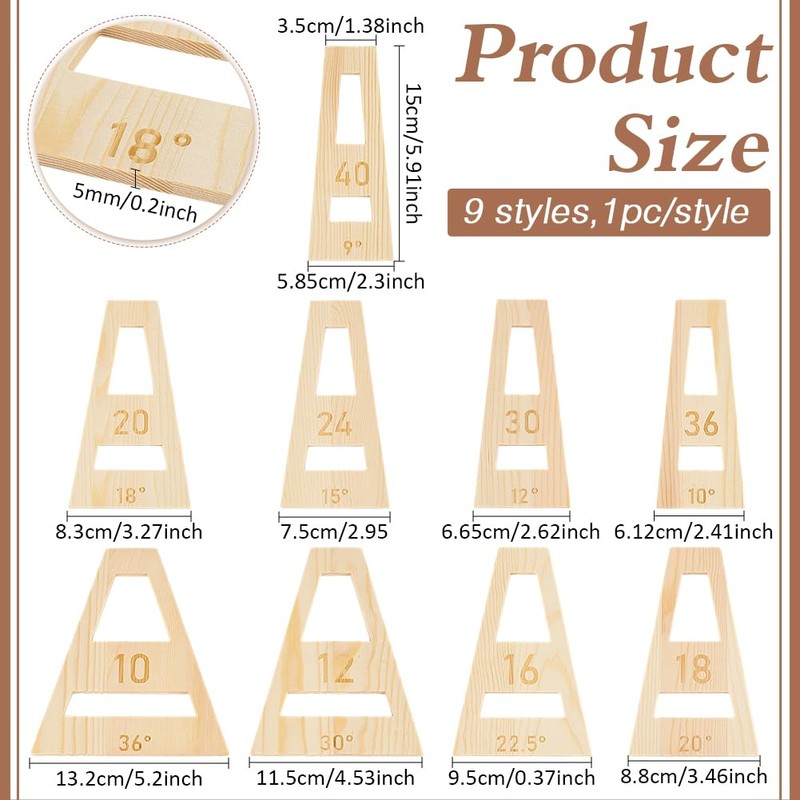 BENECREAT 9PCS Segmented Bowl Wedgies, Almond White Trapezoidal Segmented Bowl