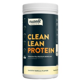 Nuzest Nuzest - Pea Protein Powder - Clean Lean Protein, Premium Vegan Plant Based Protein Powder, Dairy Free, Gluten Free, GMO Free, Protein Shake, Smooth Vanilla, 40 Servings, 2.2 lb