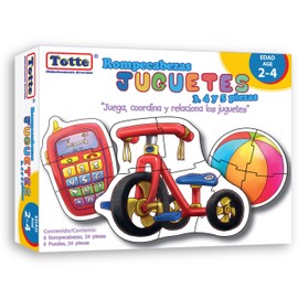 Totte 6 Rompecabezas en 1 | 3, 4 y 5 Piezas Progresivo | Edad 2 a 4 Años | Piezas Grandes, Gruesas y Durables | Diseñado para Uso Infantil (Juguetes)