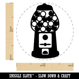 Gumball Machine Self-Inking Rubber Stamp Ink Stamper for Stamping Crafting Planners - 1 Inch Medium - Black Ink