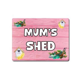 decalarama Mum Garden Metal Sign Gift – Mum's Shed - Cute Fun Novelty Aluminium Present