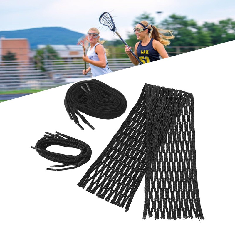 String Lacrosse Mesh Kit,Durable Nylon Lacrosse Mesh Piece Woven Stringing