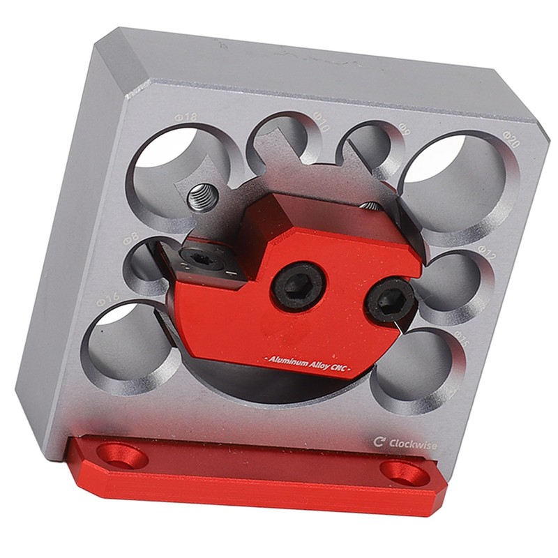 8 Holes Lathe Turning Tool Wood Dowel Plate Adjustable Carbide