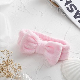 12pcs Spa Headband Soft Bowknot Spa Hair Band Coral Fleece Headband Makeup Headbands for Face Washing Skin Care Shower Yoga Headwraps for Women Girls