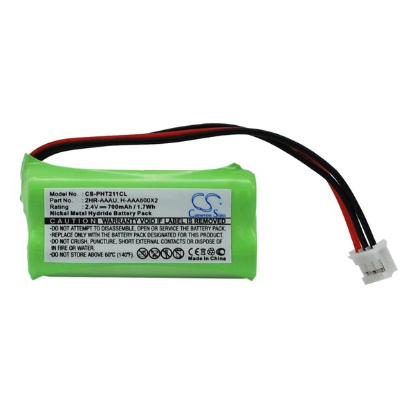 Flujoy 700mAh/2.4V Replacement Battery for Dect 211 Duo. Dect 215