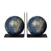 TROIKA Bookends Metal Bookends Diameter 13 cm Magnetically Balanced Globes