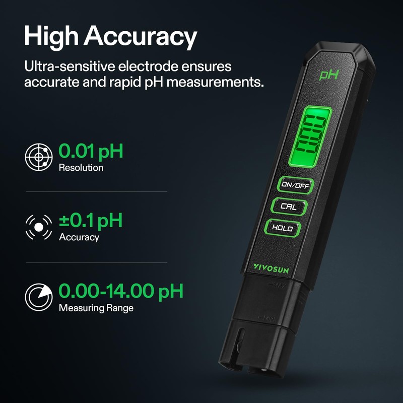 VIVOSUN Digital pH and TDS Meter Kits, 0.01pH High Accuracy