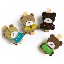[Lovely Bear] - Wooden Clips/Wooden Clamps/Mini Clips
