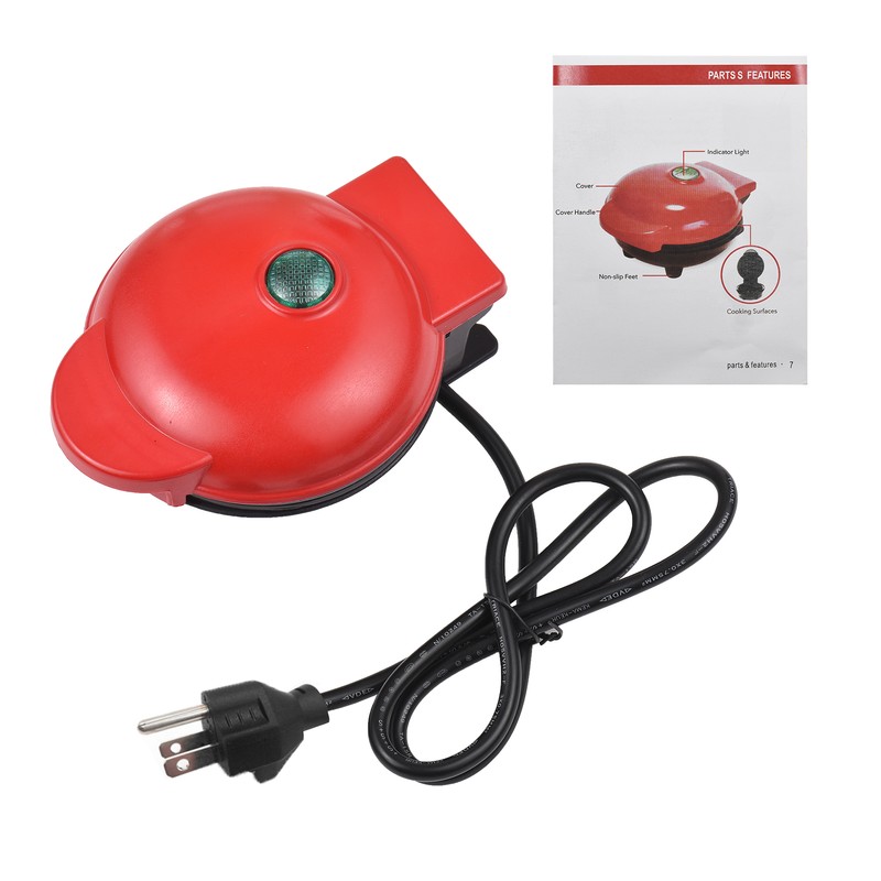Mini Grill Machine Waffle Maker Electirc Round Griddle Sandwich Eggs