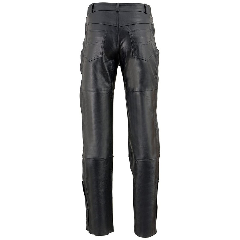 Milwaukee Leather Men's 1.2mm Premium Leather Overpant Fully (Black, Size