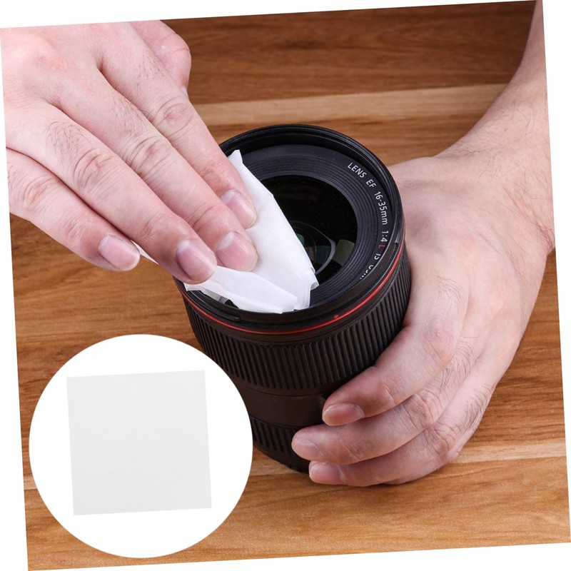 Gadpiparty 100Pcs Superfine Fiber Lens Cleaning Cloths Optical Instrument Wipes