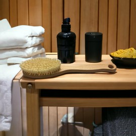 MAAJ Massage Bath Brush / Shower Brush 29 cm Hard Fibre Bristles - Wood - Vegan - Made in Germany