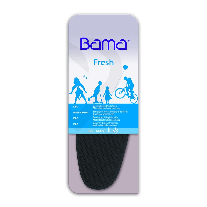 Bama Deo Active Kids Orthotic Insole Schwarz/Farblos 9