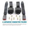 MGT 3.6M 3 Point Retractable Adjustable Car Seat Belt For