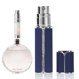 muilsae AF01DB Leather Perfume atomiser, 5ml Bottom Fill Travel Perfume Bottle, Refillable Perfume Dispenser for Women & Men (Deep Blue 5ml)