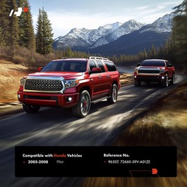 A-Premium Rear Left Driver Side Interior Door Handle Compatible with Honda Pilot 2003-2008, Chrome & Fern, Replace# 72660-S9V-A01ZE