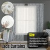 AIMALL 1pcs Elegant White Lace Curtain, Punch-Free, Rod-Wearing Design, Ideal