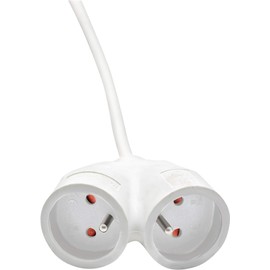 Brennenstuhl 1161821222 2m H05VV-F 3G1.5 Flat White Extension Lead 2m