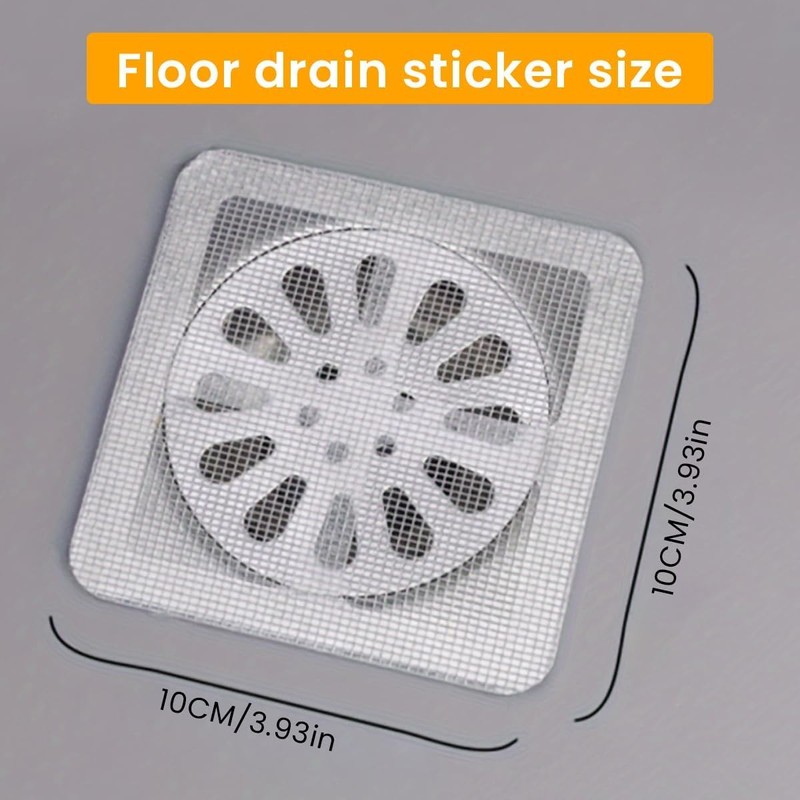 25 Pack,4" X 4" Disposable Shower Drain Cover Hair Catcher,