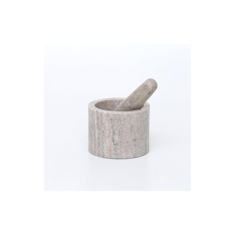 houseproud Crush Mortar with Pestle Marble Beige Traditional Kitchen Tool