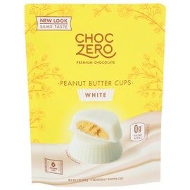 Choczero, White Chocolate Peanut Butter Cups, 3 Ounce