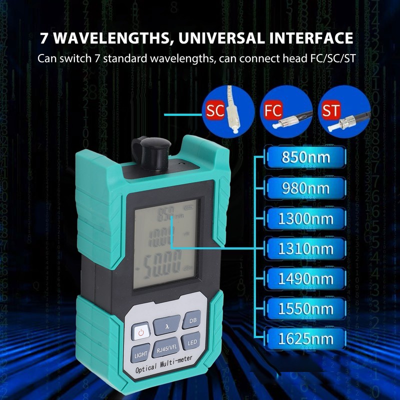 Optical Power Meter Mini Fiber Optic Cable Decay Tester FC
