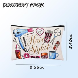 Sisadodo Retirement Birthday Gifts Bag for Hairdresser Thank You Gift for Hairdresser Hair Dressers Zip Lock Travel Storage Bags for Hair Tools Makeup Cosmetic Organiser Zipper Pouch for Hairstylist