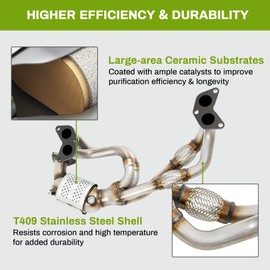 AUTOSAVER88 ATCC0032 Catalytic Converter Compatible with 2006-2010 Subaru Forester, 2006-2011 Impreza, 2006-2012 Legacy/Outback, 2006 Saab 9-2X 2.5L Direct-Fit (EPA Compliant)