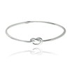Hoops & Loops - Sterling Silver Polished Love Knot Bangle