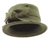 Women Felt Bucket Hat Vintage Floral Wool Dress Winter Hats