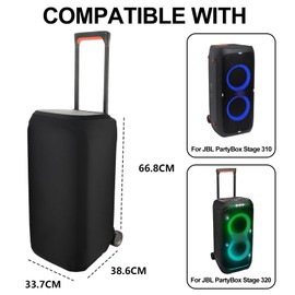 Dust Cover Compatible with JBL PartyBox Stage 320 Speaker,Portable Speaker Protective Cover Case Fits for JBL PartyBox 310 for Outdoor Travel