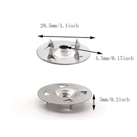Easy Fix Washers - 28mm Diameter Pack of 100 Pieces, KAIISSA 4-Claw Washers Nail Gaskets for Gypsum Board Extruded Plate Insulation Board Fixed Backer Boards