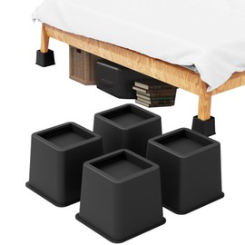 Demiwise 3-Inch Heavy Duty Bed Risers - Set of 4 Square Furniture Lifts Risers for Couch, Chair, Desk & Sofa | Supports Up to 1,300 lbs
