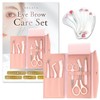 RELATO Eyebrow Set, 6 Pieces, 24 Types of Templates, Instruction