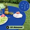 misaya 2 Packs Round Spandex Tablecloths, Stretch Elastic Tablecloth Cover