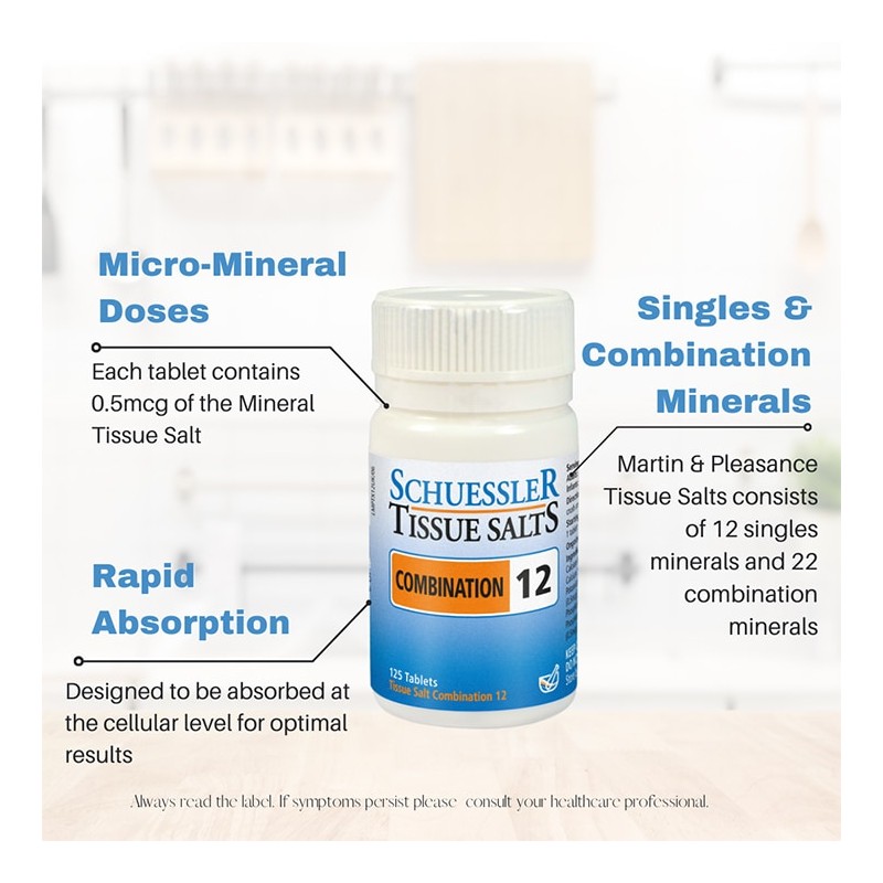 Schussler Schuessler Tissue Salts Combination 12 125 Tablets