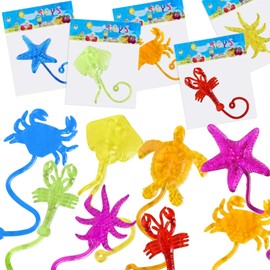 JOFONY 30 PCS Sticky Hands, Novelty Stretchy Sticky Marine Animal Hands Toys for Party Bag Fillers, Classroom Prizes/Rewards Tool/Parcel Gifts for Kids