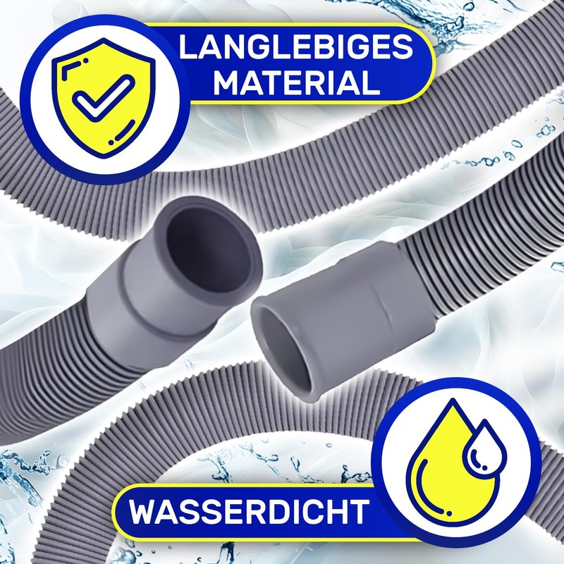 Extendible Drain Hose Washing Machine and Dishwasher 2 m with