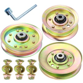 NIDAIFEI 175820 Idler Pulley with 177968 Idler Pulley 193195 Pulley Assembly Tool Kit Replaces Husqvarna 532175820 596481401 539107620 Craftsman 175820 for Husqvarna 535LST GTH250 XP Lawn Tractors