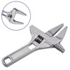 Mini Adjustable Bathroom Wrench for Home Repairs – Compact Silver