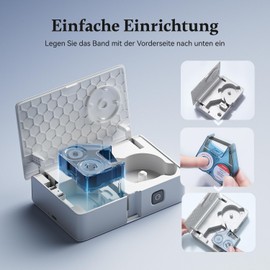 NIIMBOT Thermal Ink Ribbon Compatible with B18 Label Printer, Replacement Ink Ribbon, Colour Printing Foil Tape for Labels, Thermal Transfer Printing, Waterproof, Durable, 16 Metres (White)