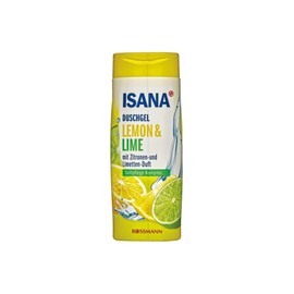 ISANA Lemon & Lime Shower Gel 300 ml for All Skin Types with Lemon & Lime Fragrance Vegan