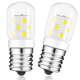 PANDEELS LED 8206232A Microwave Light Bulb (2 Pack) E17 LED Bulbs Replacement 8206232A Whrilpool Microwave 40w Light Bulb - 360LM Daylight White 6000K for Refrigerator Stove Range Hood