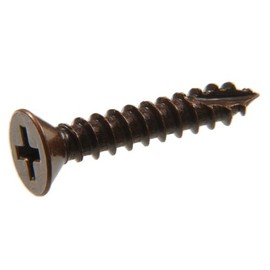The Hillman Group 45370 9-Inch x 1-3/4-Inch Flat Phillips Wood Screw, Antique Bronze, 15-Pack