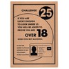 Challenge 25 Sign Gold A4 297 x 210mm Alcohol Law