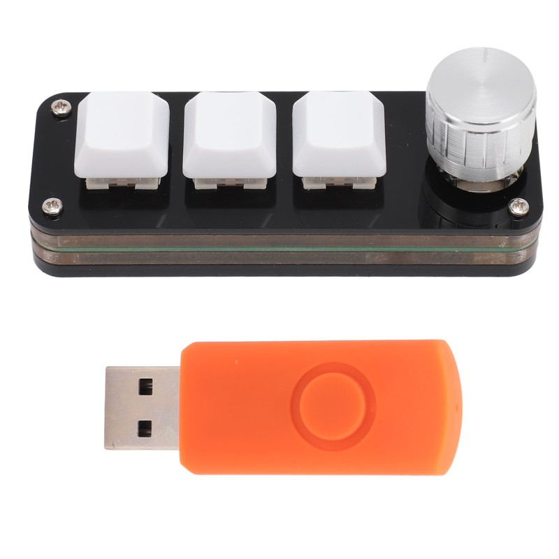 Mini 3 Key Keypad with Knob Custom Programming Hot Swappable