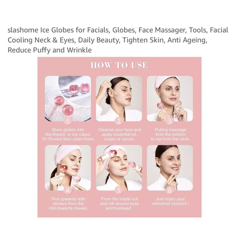 Slashome Ice Globes Cryo Facials Globes Face Massager Tools Facial