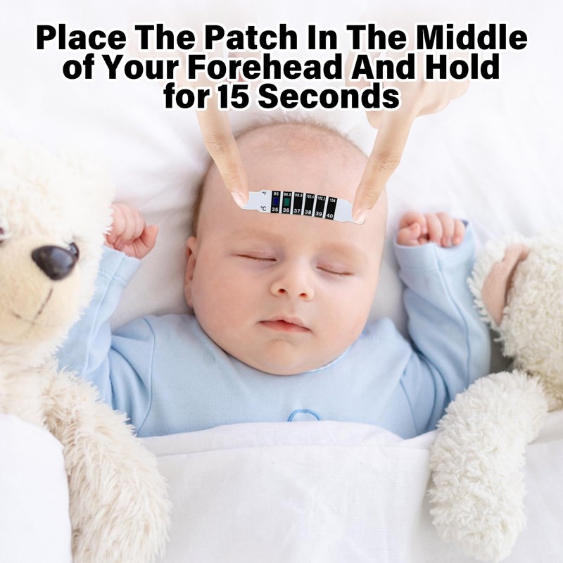 Forehead Thermometer Strips - 20 PCS Quick Read Reusable Forehead