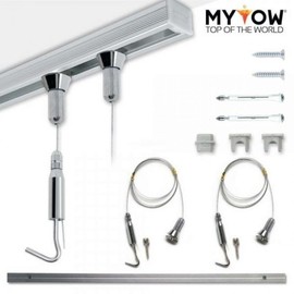 TRB100SET Smart Rail Picture Hanging System - 1M Black Rail Set Rod (1 set)