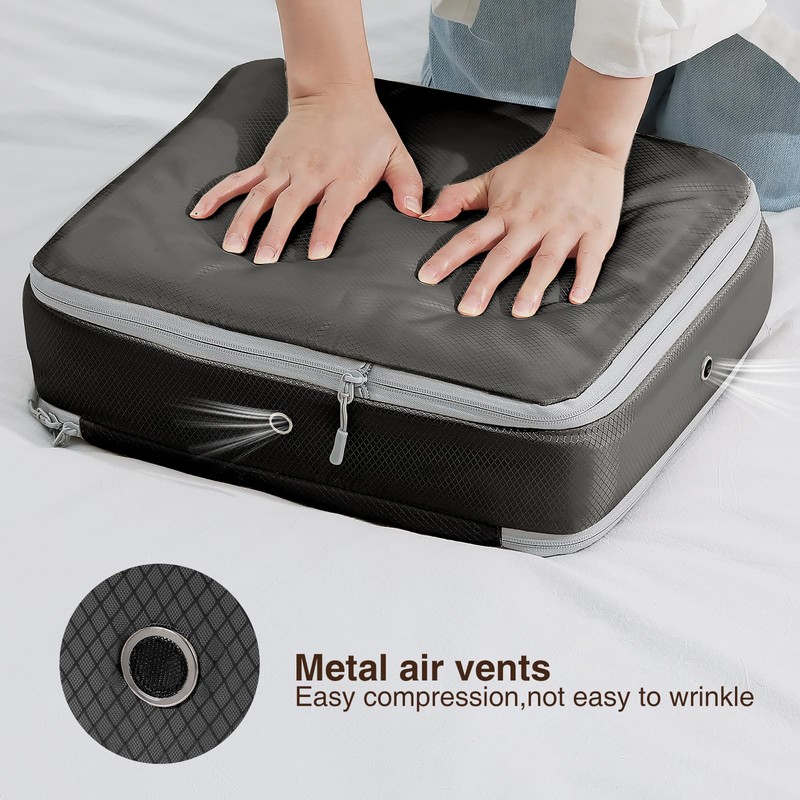 Homsorout Space Saving Compression Organisers - Set of 6, Expandable